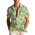 thumbnail image 2 of Men's Hawaiian Shirts Short Sleeve Casual Button Down Blouses Tropical Floral Printing Beach Shirt Summer Tops Clothing, 2 of 9