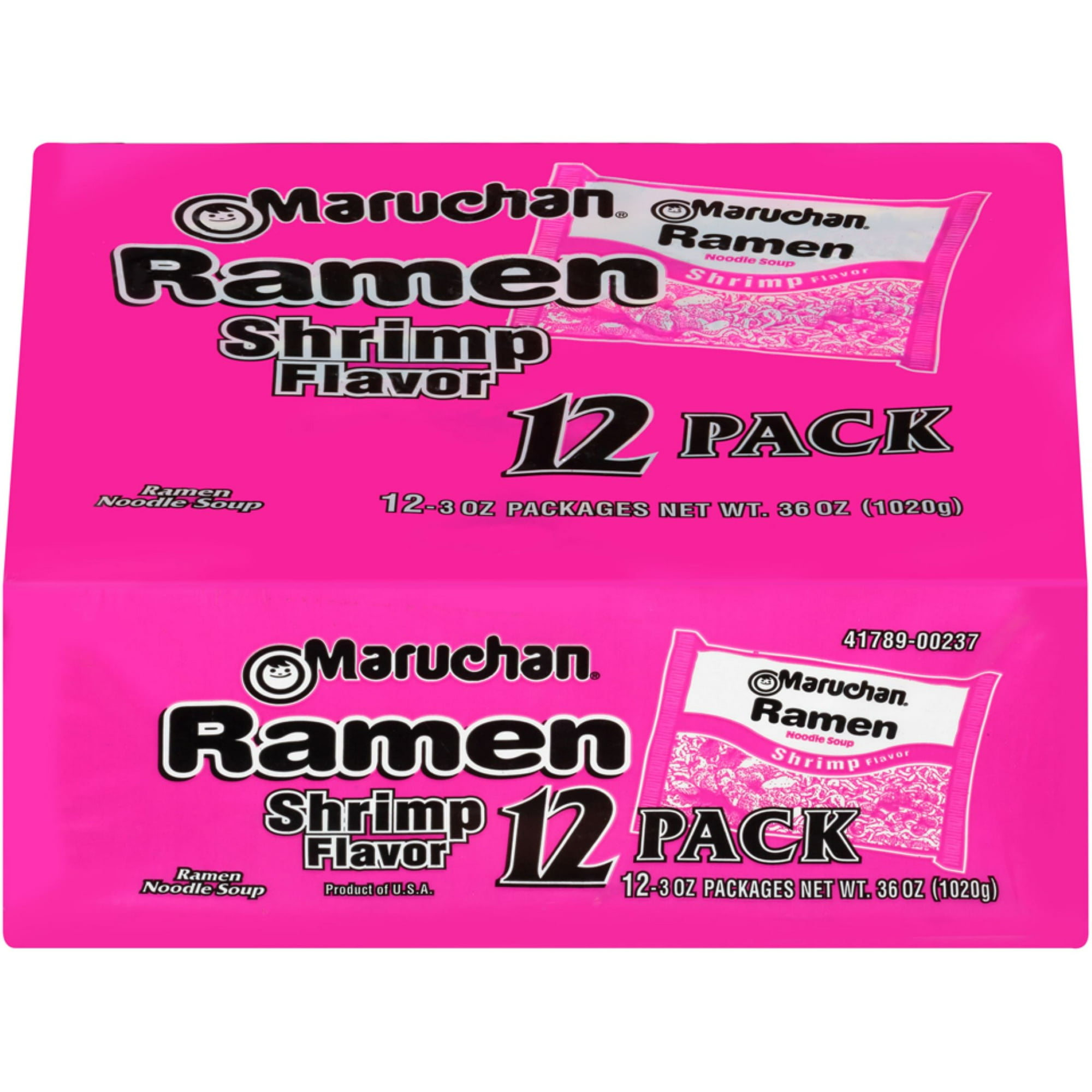 Maruchan Ramen Noodle Soup, Shrimp Flavor Instant Noodles, 3 oz, Pack of 12