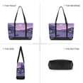 thumbnail image 6 of FORMRS Canvas Laptop Tote Bag for Women with 15.6" Computer Compartments Shoulder Handbag, Black Cat Walking, 6 of 7