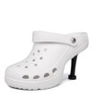 thumbnail image 2 of Zuecos de jardín unisex para mujer, zapatos, zapatillas, sandalias, tacones altos con agujeros, tacones altos, sandalias elevadas JM, 2 of 5