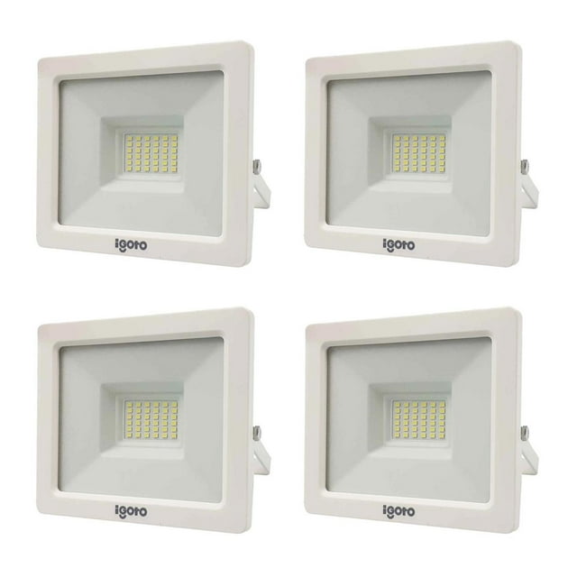 4 Pzs Lampara Led Reflector 30W 6500k Luz Dia Blanco