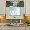 thumbnail image 2 of Coolnut Cute Lamb Windows Valance Curtains, Double Layer Short Blackout Window Topper Treatment for Bathroom,Kitchen,Living Room,Cafe Decor,54x18Inch,only 1 Panel, 2 of 6