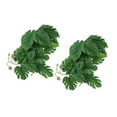 thumbnail image 4 of Artificial Reptile Plant, Artificial Plastic Plant 2PCS Easy Care Soft Texture Easy To Install With Suction Cup For Reptile Pet Nests For Fish Tanks Monstera Leaves, 4 of 8