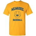 thumbnail image 6 of Milwaukee Classic Baseball Arch Basic Cotton T-Shirt - 3X-Large - Gold, 6 of 6