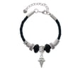 thumbnail image 2 of Delight Jewelry Silvertone Ice Cream Cone Big Sister Celtic Knot Leather Bead Bracelet, 7"+2" Extender, 2 of 4