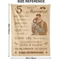 thumbnail image 2 of LHSHID Wedding Anniversary Couples Gifts Blanket Flannel Soft and Comfortable Anti static Bed Sofa Blanket 50x60in, 2 of 6
