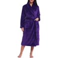 thumbnail image 1 of Women Plush Fleece Robe Long Warm Bathrobe Shawl Collar/Hood, 1 of 6