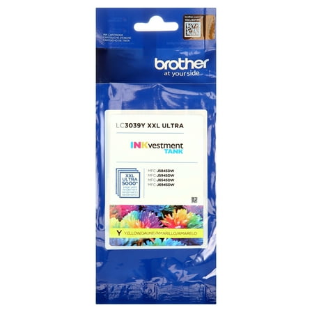 Brother Genuine LC3039Y High-yield Yellow Printer Ink Cartridge