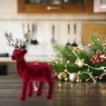 thumbnail image 6 of Darzheoy Christmas Deer Ornaments Christmas Snow Deer Pendant Flocking Vibe Arrangement Decorations Christmas Reindeer Tabletop Decorations, 6 of 6