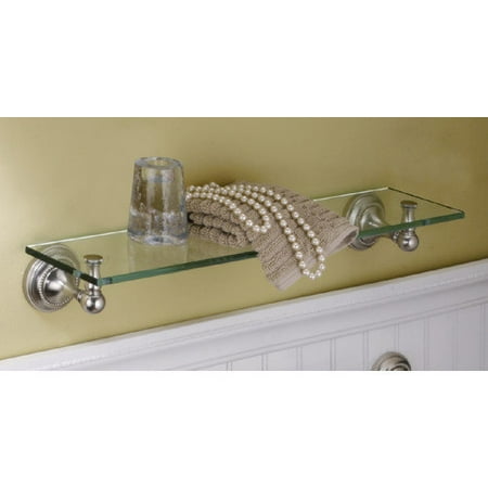 Gatco Maryland Glass Vanity Shelf in Antique Silver