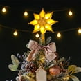 thumbnail image 4 of EGNMCR Christmas Tree Topper Lighted with LED Star Decorations Projector Silver Gold Star Tree Topper Night Light Projector for Indoor Outdoor Christmas Tree Decorations, 4 of 5