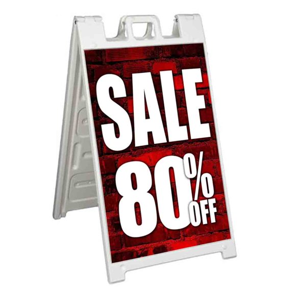 Sale 80 Percent Off (24" X 36") Standard A-Frame Signicade, Includes Decal Applied To Stand
