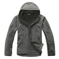 thumbnail image 5 of TACVASEN Male Lightweight Winter Jacket Fleece Lined hooks and loops Hunting Hoodie Gray L, 5 of 8