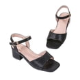 thumbnail image 5 of BOOMNY Girl's Sandals Open Toe Low Heels Sandals for Kids Ankle Strap Glitter Sequins Elegant Wedding Princess Shoes, 5 of 5
