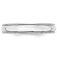 thumbnail image 2 of 14k White Gold 4mm Milgrain Plain Classic Dome Wedding Band Ring Size 7, 2 of 4