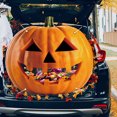 thumbnail image 6 of Floleo Halloween Trunk Or Treat Ghost Decoration Backdrop, Halloween Car Archway Garage Banner Trunk Or Treat Kit For Car Suv Truck Garage Door Decor Halloween Party Home Haunted House Wall Decor, 6 of 7