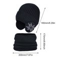 thumbnail image 3 of Conjunto de 2 piezas para niños, gorros de punto grueso, bufanda con forro polar, accesorios para exteriores Ygjytge Nergo, 3 of 5