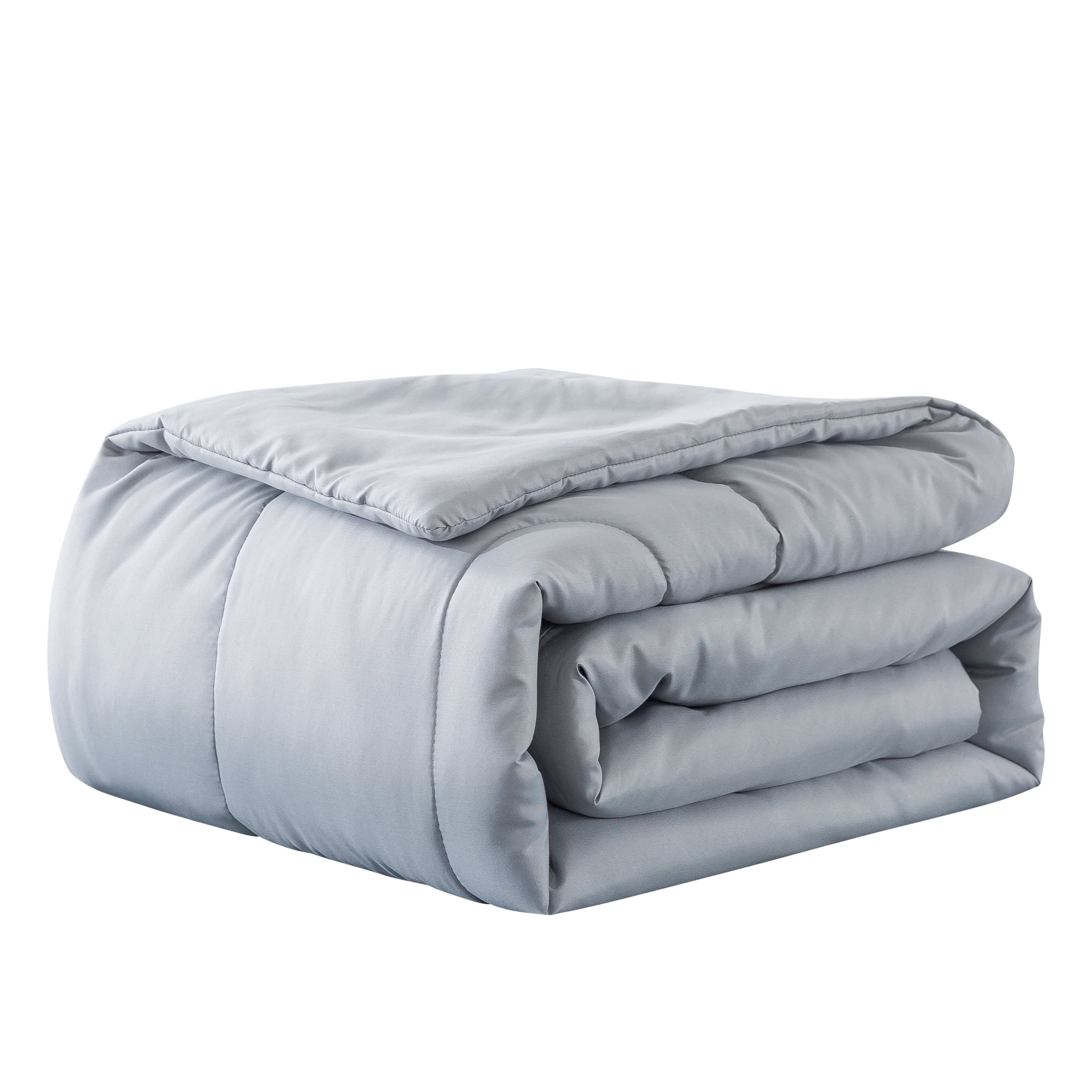 Mainstays Grey 5 Piece Bed in a Bag Comforter Set with Sheets and Plush Throw, Full