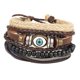 thumbnail image 4 of 4-6 piezas de cuero trenzado tejido para hombres mujeres cordones ojos de cuero Sunnimix brazaletes de pulseras de hombres, 4 of 8
