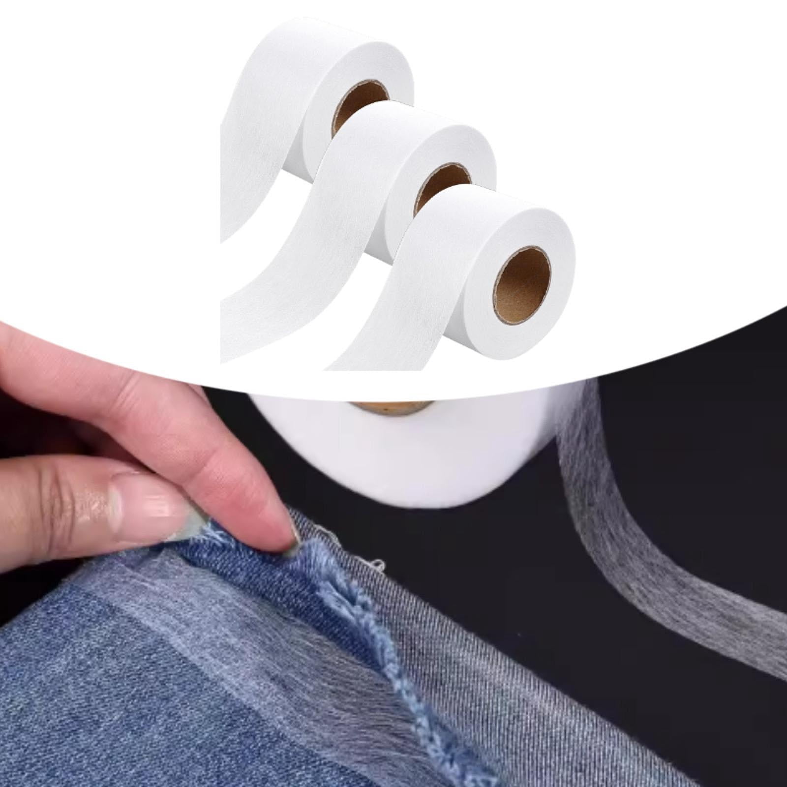 S SERENABLE Set of 3 Multi-purpose Iron-on Hemming Tapes, No Sewing Required, Ideal for Creative Hobbies: Skirts, Curtains, Shirts And Trousers.