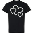 thumbnail image 3 of Inktastic Three White Hearts T-Shirt, 3 of 5