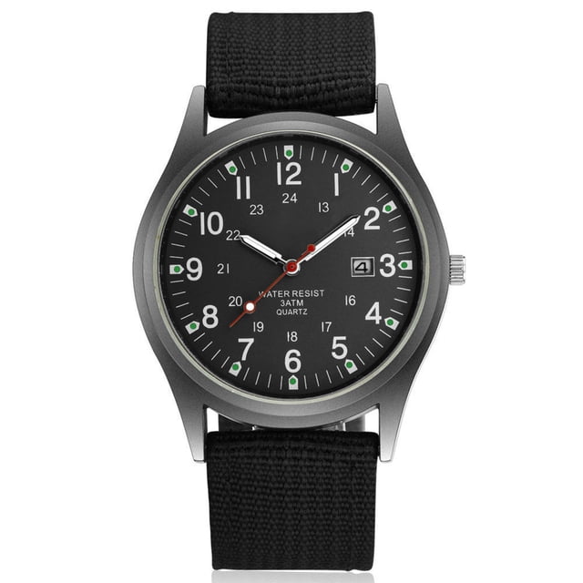 Reloj de Cuarzo Luminoso para Hombre Reloj Informal con Cinturón de Nailon Tejido Relojes Militares Unisex Reloj de Pulsera Informal Resistente Al Agua ANGGREK Otros