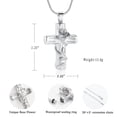 thumbnail image 4 of Rose Cross Cremation Jewelry for Ashes Urn Necklace Lockets for Human Ashes Pet Ashes Holder Necklace Memorial Jewelry, 4 of 6