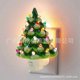 thumbnail image 1 of Lámpara de noche ZHAOCHENG con forma de árbol de Navidad de cerámica color verde 2 unidades, 1 of 5