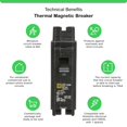 thumbnail image 3 of Interruptor termomagnético FalconSupply HOM140 de 40 A, 120 V, un polo, 3 of 8