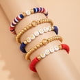 thumbnail image 4 of Independence Day Multi-layer Beaded Polymer Clay Bracelet for Patriotic Celebration 4th of July Red White and Blue Fashion Jewelry Accessory, 4 of 8