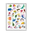 thumbnail image 4 of Stupell Industries Learning Alphabet Letters Various Animals Food Things Framed Wall Art, 16 x 20, Design by Louise Allen, 4 of 5