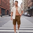 thumbnail image 5 of Resicozy Cargo Shorts for Men 2026 Casual Work Summer Shorts with Pockets Relaxed Fit Brown M, 5 of 9