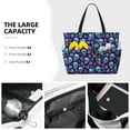 thumbnail image 3 of KLL Skull daisy Gradient Print Large Beach Tote Bag Women Waterproof Sandproof Zipper Beach Tote Bag for Pool Gym Grocery Travel with Wet Pocket, 3 of 7