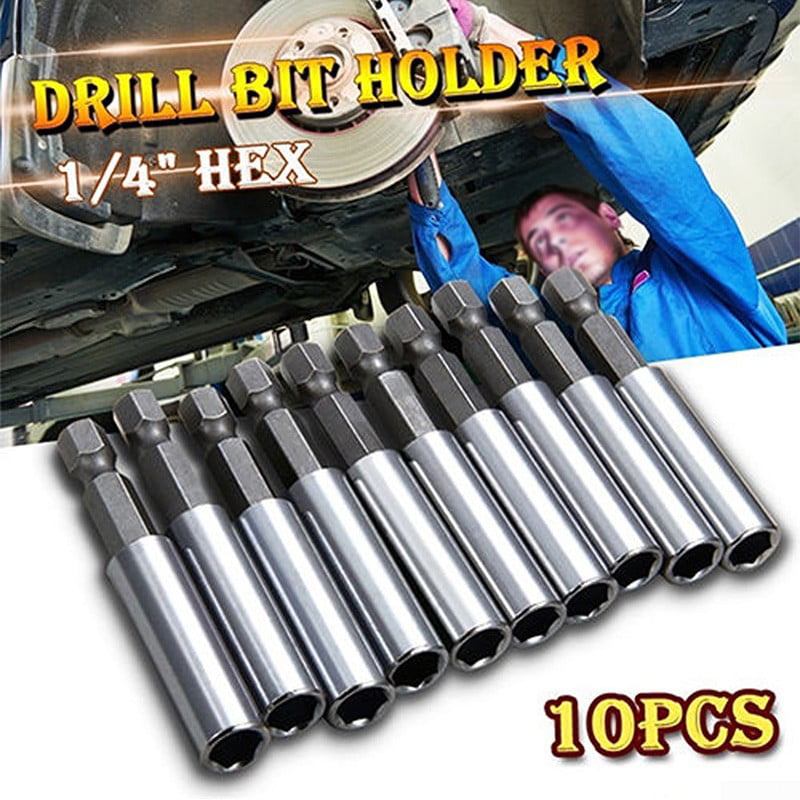 10 X Extension Hex Screw Socket Magnetic Impact Driver Drill Bit Holder Adapter 
