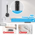 thumbnail image 3 of Loofah with Handle Loofah Sponge Set, PE Mesh Exfoliating Loofah Back Scrubber, 17" Anti-Slip Plastic Handle Loofah Bath Sponge Fluffy Shower Sponge-Black with White Edge, 3 of 7