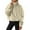 Beige, variant on Quarter Zip Pullover Women Fuzzy Fleece Hoodie Sherpa Sweatshirt Warm Long Sleeve Tunic Sweater with Pocket Fall and Winter Clothes