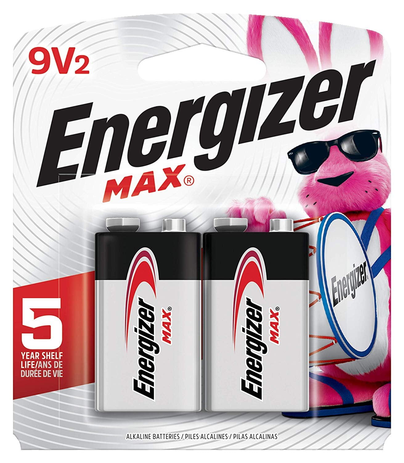 Energizer Max 9 Volt Battery, 2 ct