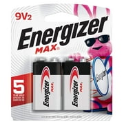 Energizer Max 9 Volt Battery, 2 ct