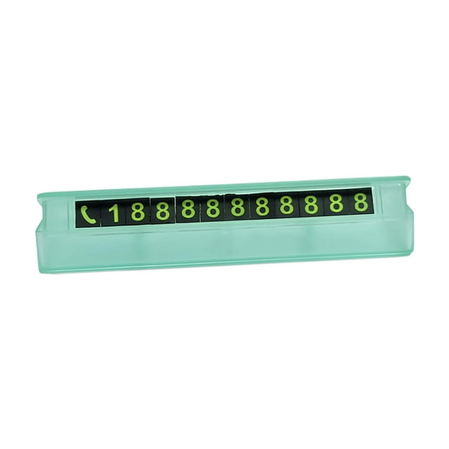 koolsoo Car Parking Card Number Plate Moving Auto Phone Number Plate Stop Parking Number Green