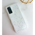thumbnail image 6 of for Galaxy S21 Case 6.2", Curly Wavy Anti-Slip Grip Design Transparent Bling Glitter Star Shiny Case Cute Clear Sparkly Bumper Protection Soft Phone Cover Case for Women Girls, Clear, 6 of 13