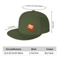 thumbnail image 4 of DouZhe Flat Brim Cap Snapback Hat, Beer Glasses Cheers Prints Adjustable Green Adult Baseball Cap, 4 of 7