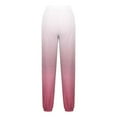 thumbnail image 3 of SYMOID Womens Pink High Waisted Ultra Soft Jogger Pants with Side Pockets | Polyester Cotton Blend, Loose Fit, Cuffed Ankles |, Casual & Loungewear Essential,Size 2XL, 3 of 4