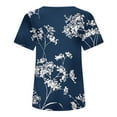 thumbnail image 6 of Dyegold Woman Shirts Vintage Graphic Tee Shirts Floral Printed Short Sleeve Crewneck Blouses Tops Summer Casual Loose Tunics, 6 of 6