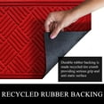 thumbnail image 5 of A1HC Indoor Outdoor Mat, Front and Back Entrance Welcome Mats, Front Door Patio Mats 16X24 Inches, Non-Slip Easy Clean Entrance Washable Doormats, Red Criss Cross, 5 of 8