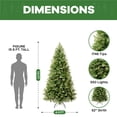 thumbnail image 2 of Traditional 7.5ft Prelit Artificial Christmas Tree with 1746 Branch Tips, 550 Warm Lights and Metal Stand, 52" wide Realistic Fir Christmas Tree with Lights by Naomi Home, 2 of 8