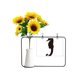 thumbnail image 1 of Tarjeta de bendición de jarrón de girasol artificial Hipocampo vida marina patron negro, 1 of 3
