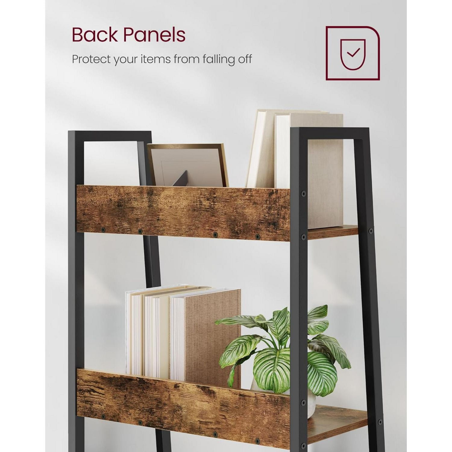 Boutique Home 5-Tier Narrow Ladder Book Shelf, Size 2