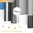 thumbnail image 6 of Navy Blue Fabric Shower Curtain - Geometric Water Repellent Shower Curtain Set 72x72, 6 of 7