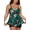 Deep Green Leaves, variant on Bating Suits for Women Plus Size Swimsuits Tankini with Shorts, 3xl