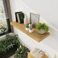 thumbnail image 6 of 12" Deep Floating Shelves Wall Mounted, 36 x 12  Wood Shelves Wall Mounted, Large Storage Floating Shelf Display Hanging Shelf, Deep Oak Shelves for Bathroom, Living Room, Kitchen, Set of 1, 6 of 13